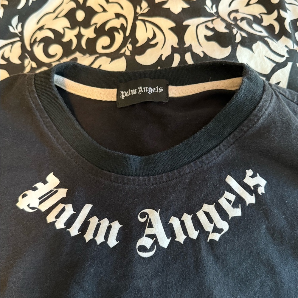 Palm Angels Black Crewneck Tee